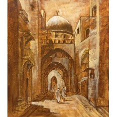 Sajjad Ahmed, 24 x 30 inch, Oil On Canvas, Cityscape Painting, AC-SJJ-004